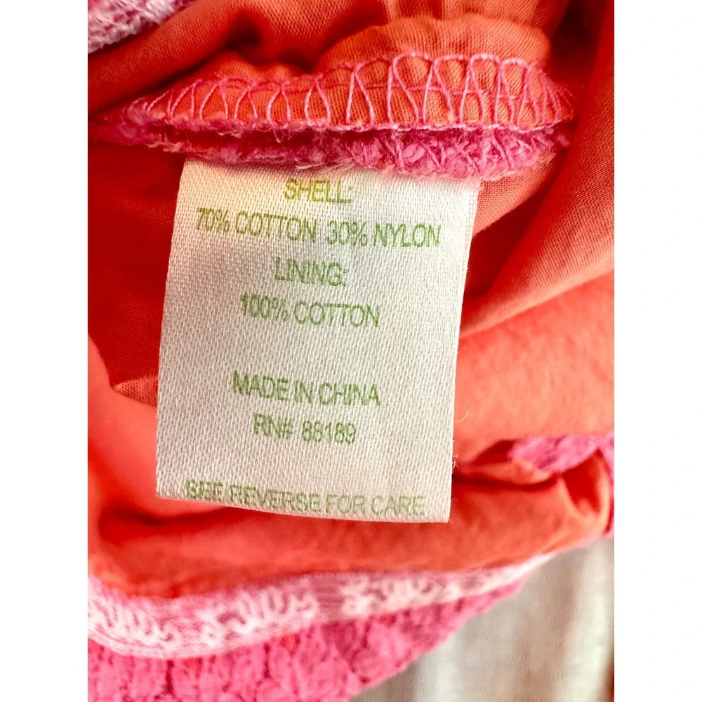 Lilly Pulitzer Girls‎ Pink Lace Shift Dress Size 3 Orange Bows 26005G